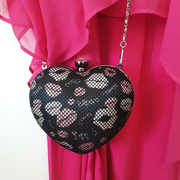 Adorable Lollipops Paris Heart Crossbody Clutch - Picture 2 of 6